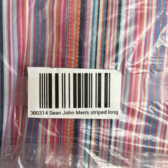 Sean John Multicolor Striped Men's Shirt 4XB - Picture 6 of 6